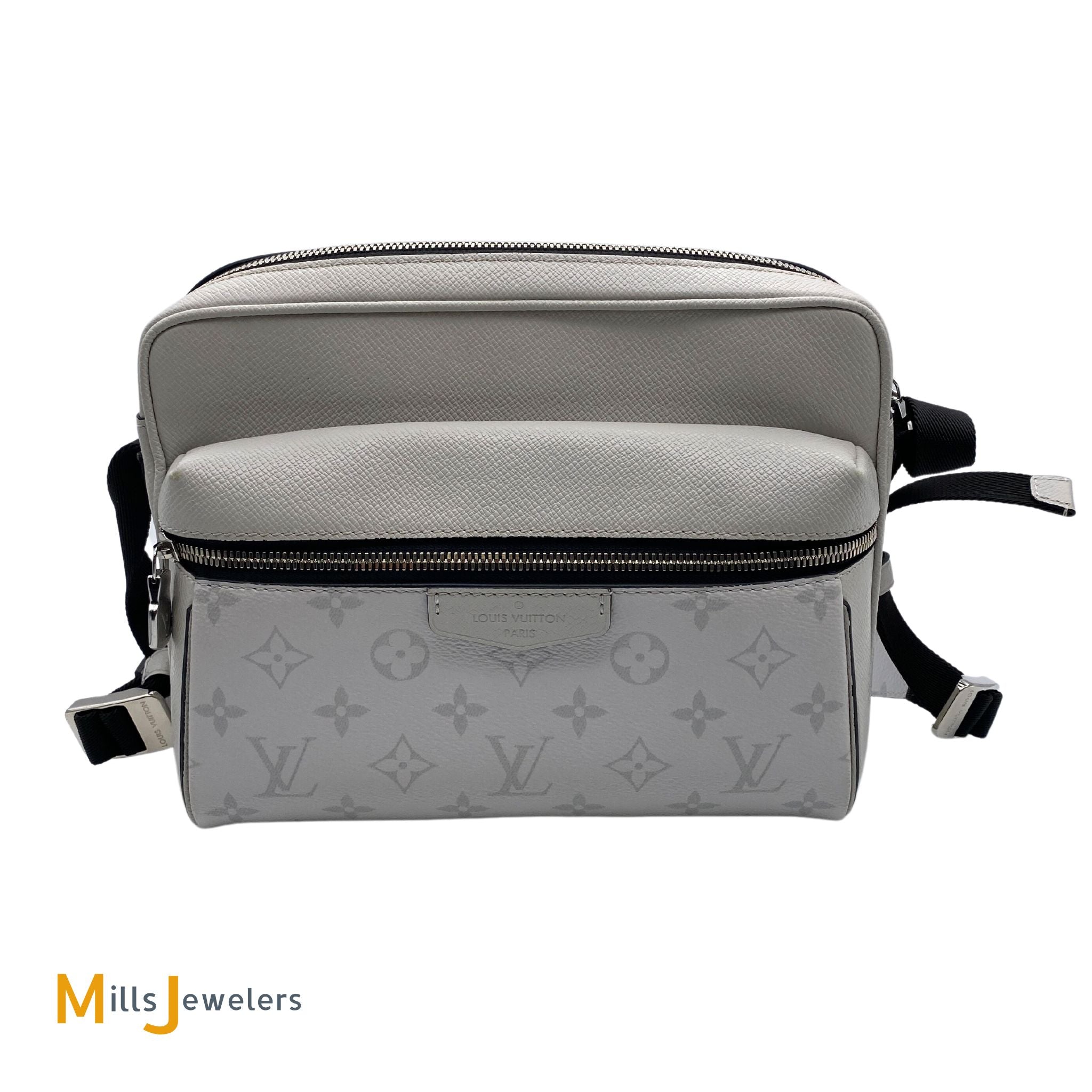 Black Louis Vuitton Taiga Outdoor Messenger Crossbody Bag