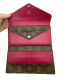 Louis Vuitton Marie-Lou Long Wallet Monogram Canvas Fuchsia Epi Leather 2013