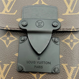 Louis Vuitton S Lock Vertical Wearable Wallet Monogram Macassar Canvas