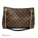 Louis Vuitton Surene MM Monogram Canvas Leather Noir Chain Shoulder Bag