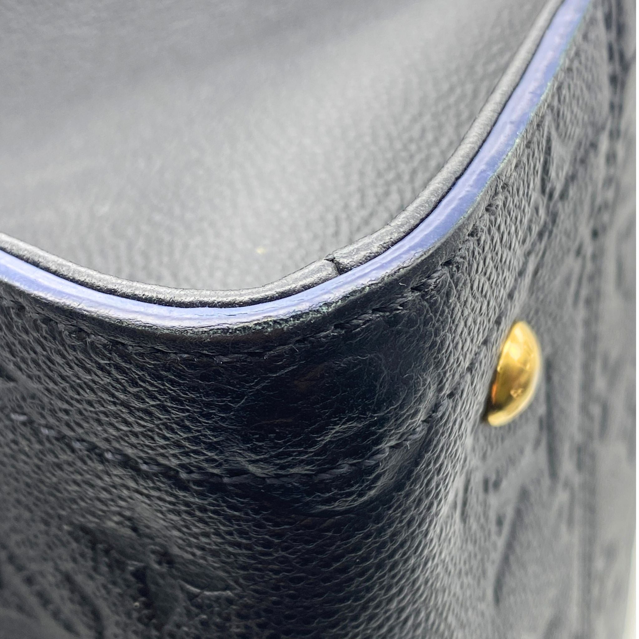 LOUIS VUITTON Sully PM Monogram Empreinte Leather Shoulder Bag Black