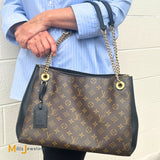 Louis Vuitton Surene MM Monogram Canvas Leather Noir Chain Shoulder Bag