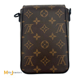 Louis Vuitton S Lock Vertical Wearable Wallet Monogram Macassar Canvas