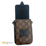 Louis Vuitton S Lock Vertical Wearable Wallet Monogram Macassar Canvas