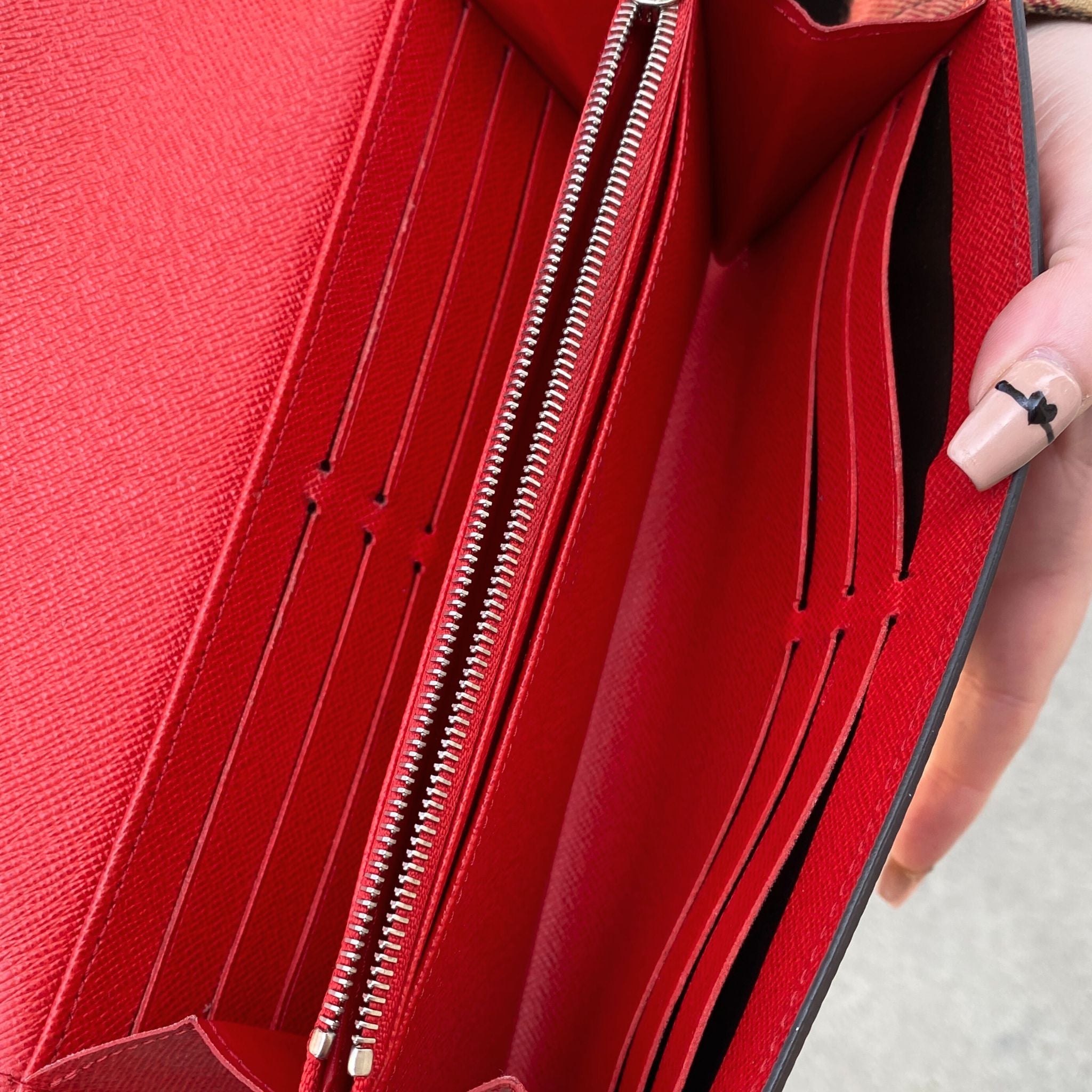 Louis Vuitton Red Coquelicot Epi Leather Twist Wallet