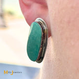 Marie Jackson Navajo Turquoise Sterling Silver 925 Post Earrings