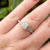 Brilliant Earth Platinum GIA 1.0ct Cushion Cut Diamond Engagement Ring 1.22ctw Size 6.75