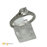 Brilliant Earth Platinum GIA 1.0ct Cushion Cut Diamond Engagement Ring 1.22ctw Size 6.75