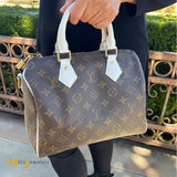 Louis Vuitton Monogram Canvas Speedy Bandouliere Match 25 Satchel