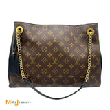 Louis Vuitton Surene MM Monogram Canvas Leather Noir Chain Shoulder Bag