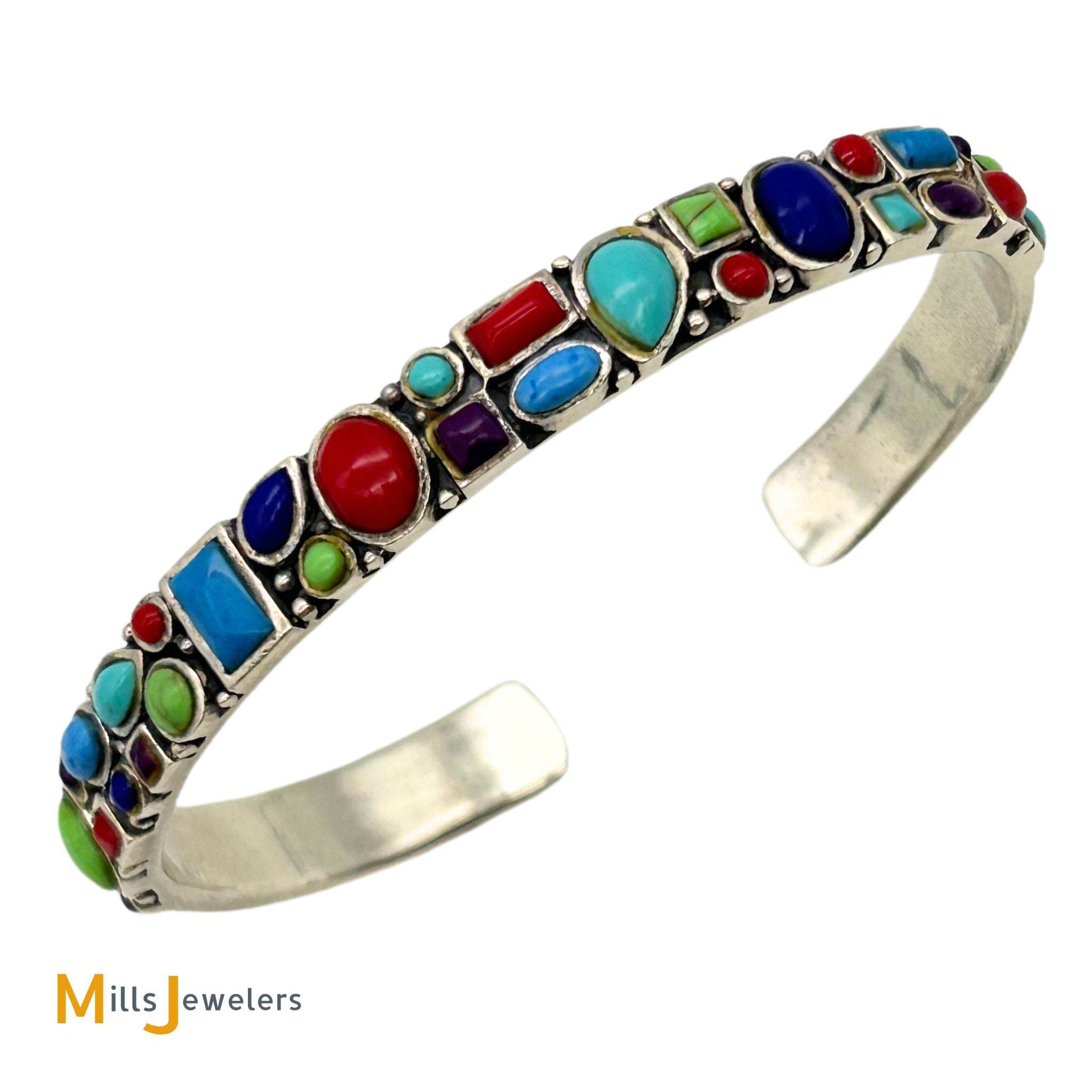 CII Multi Stone outlet Sterling Cuff