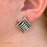 Thomas Charley Navajo Sterling Silver 925 Post Earrings