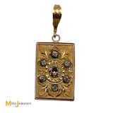 Vintage 18K/14K Yellow Gold 0.61ctw Old Mine Cut Diamond Pendant