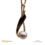 14K Yellow Gold Pearl Slide Pendant