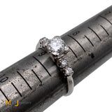 Platinum 1.08ctw Round Brilliant Natural Diamond Engagement Ring Size 8.75