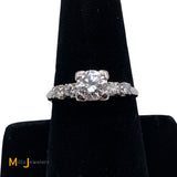 Platinum 1.08ctw Round Brilliant Natural Diamond Engagement Ring Size 8.75