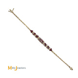 14K Yellow Gold 1.82cts Ruby 0.12cts Diamond Bracelet