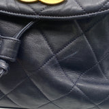 Chanel Vintage Black Quilted Leather Backpack