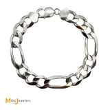 YGI Italy 925 Silver Figaro Link Chain Bracelet