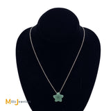 Tiffany & Co. RARE Elsa Peretti 925 Silver Aventurine Quartz Star Pendant Necklace