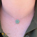 Tiffany & Co. RARE Elsa Peretti 925 Silver Aventurine Quartz Star Pendant Necklace