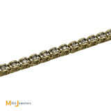 14K Yellow Gold 0.85ctw Round Brilliant Diamond Link Tennis Bracelet