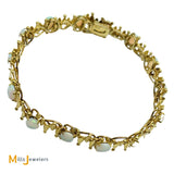 14K Yellow Gold 4.90ctw Australian Fire Opal Link Bracelet