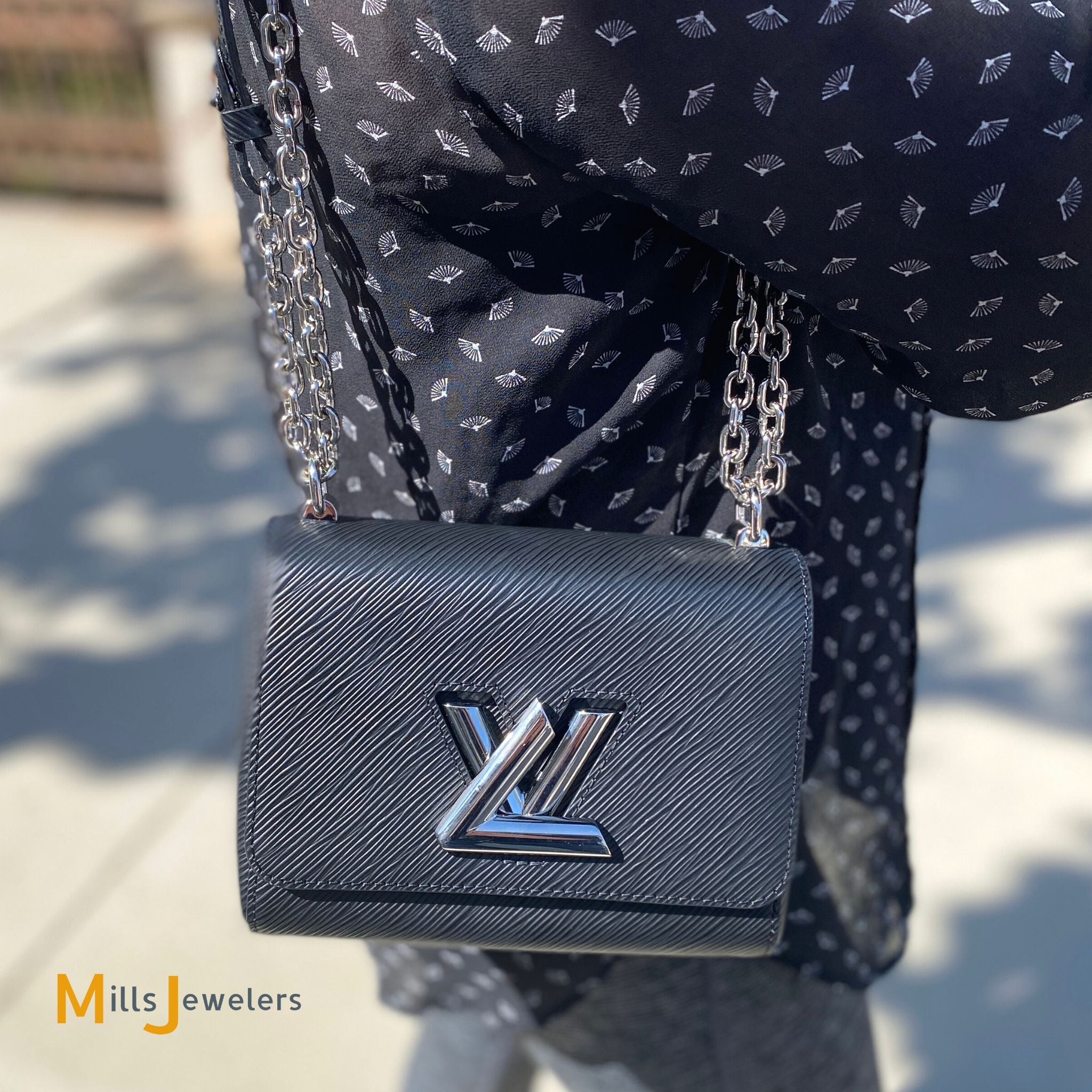 Louis Vuitton Black EPI Leather Twist PM Shoulder Bag – Mills Jewelers &  Loan