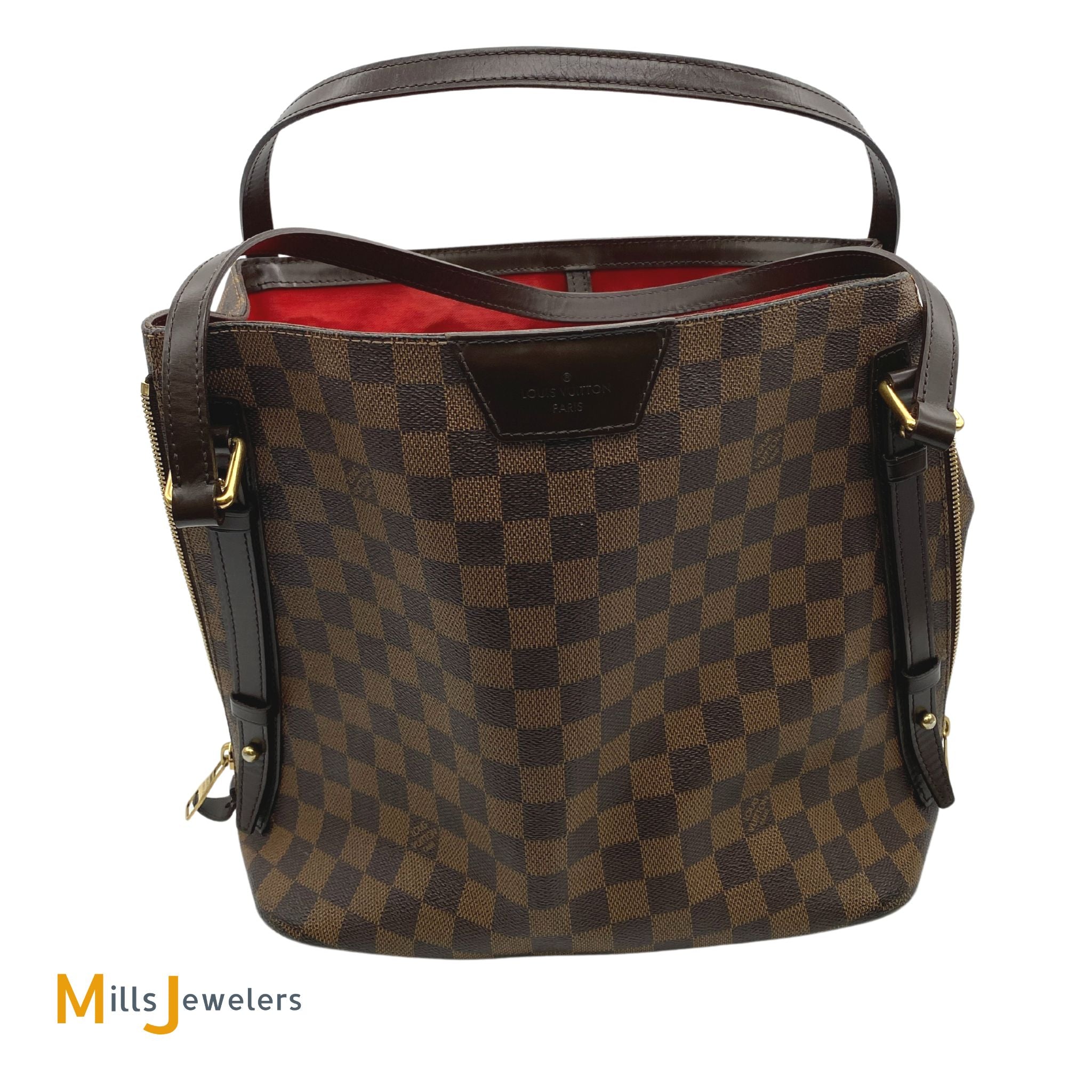 Louis Vuitton Hand Bag Cabas Rivington Damier Ebene Tote W/added