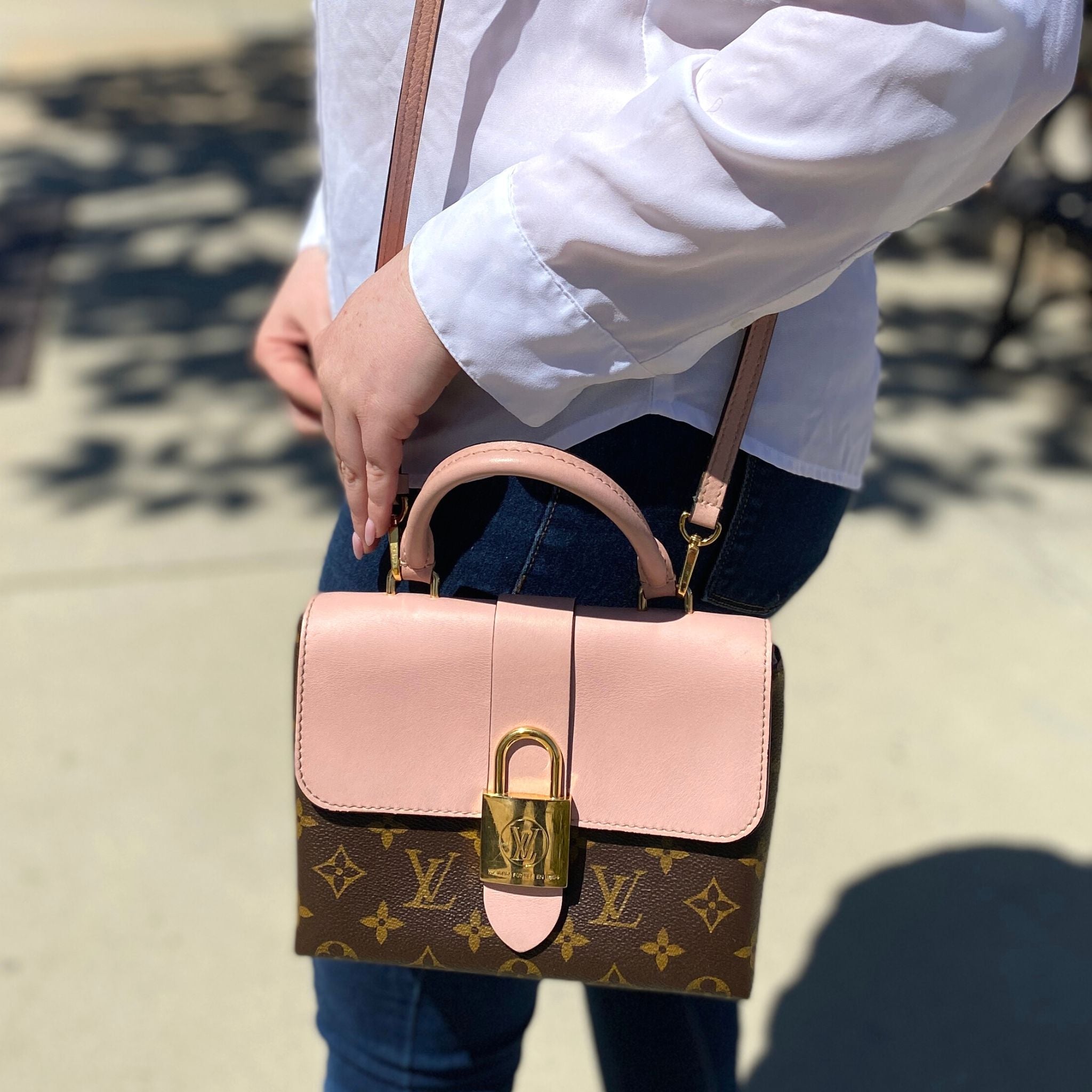 Louis Vuitton Locky BB Rose Poudre Monogram Shoulder Bag – Mills