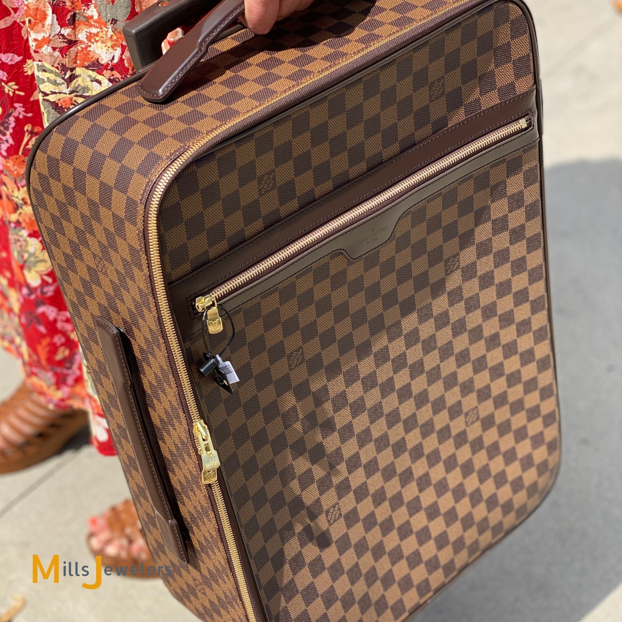 Louis Vuitton Pegase Damier 60 Rolling Travel Bag Luggage Mills Jewelers Loan